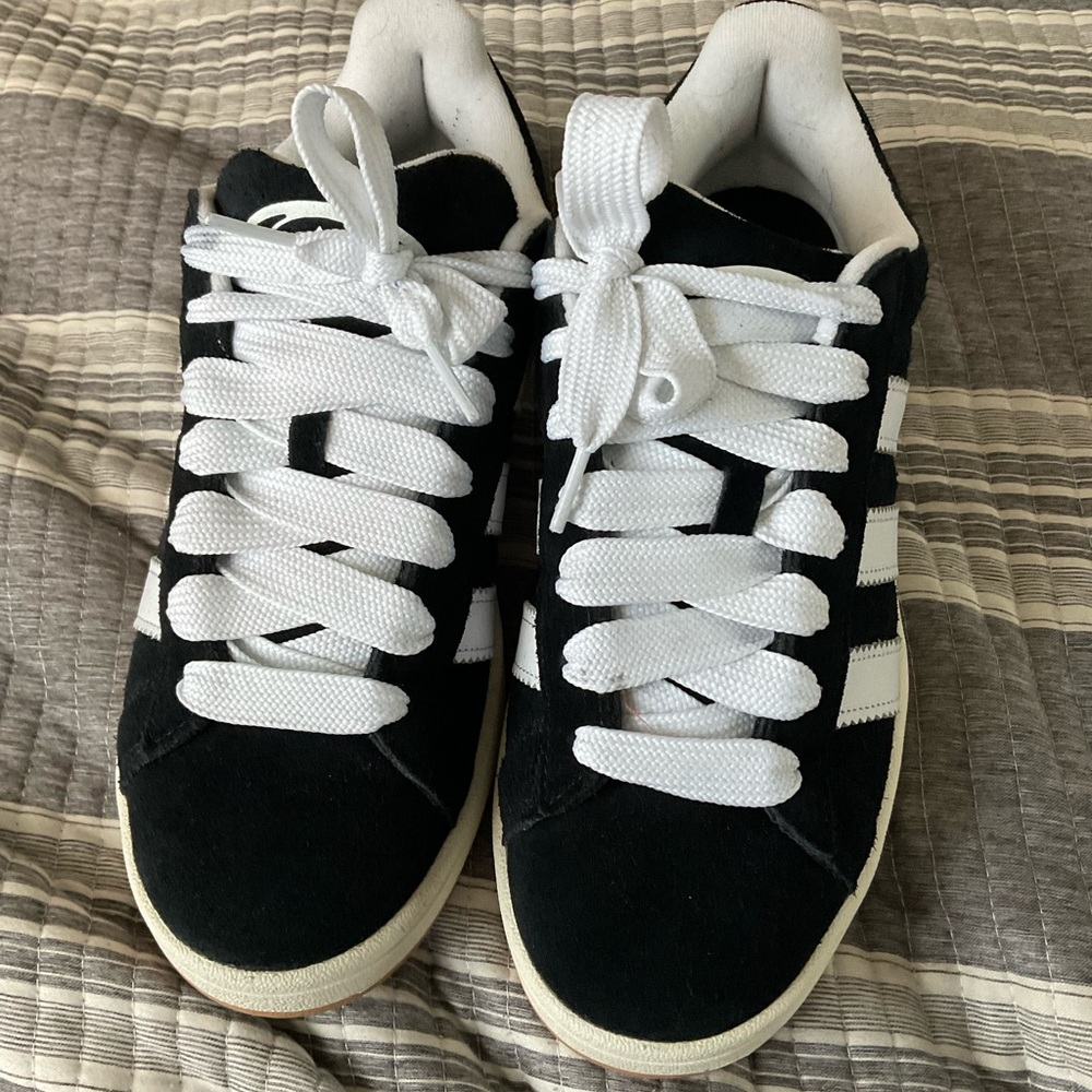 adidas Originals Black and White Athletic Shoes Campus